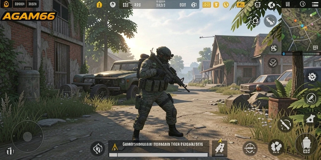 Tampilan gameplay menarik dari AGAM66 dalam simulasi dunia yang interaktif.