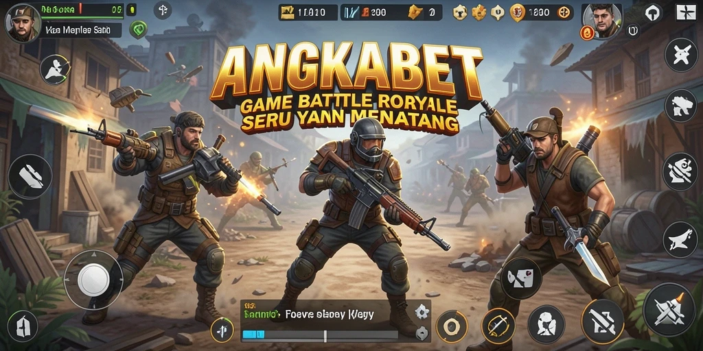 Tampilan seru gameplay ANGKABET dalam pertempuran Battle Royale.