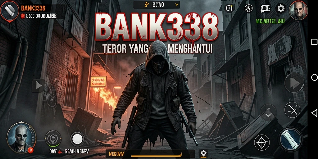 Gameplay menegangkan di BANK338 dengan suasana horror yang kelam.