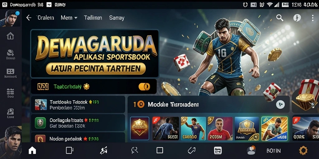 Tampilan intuitif dan menarik dari gameplay Sportsbook DEWAGARUDA.