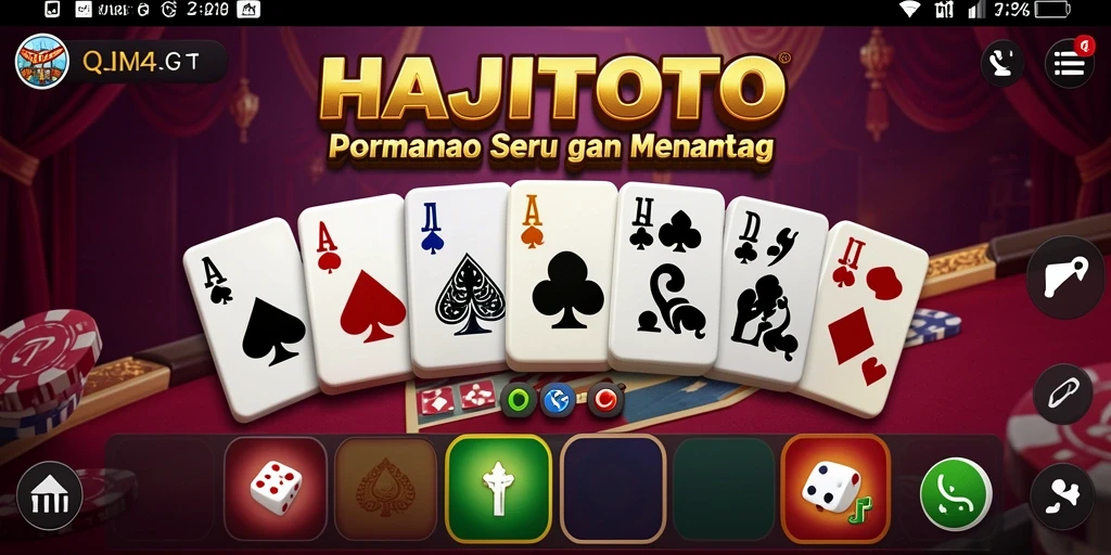 Tampilan gameplay seru dalam permainan Domino HAJITOTO.