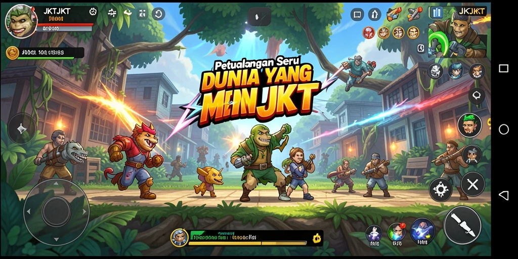Screenshot gameplay JKTJKT menampilkan aksi petualangan seru.