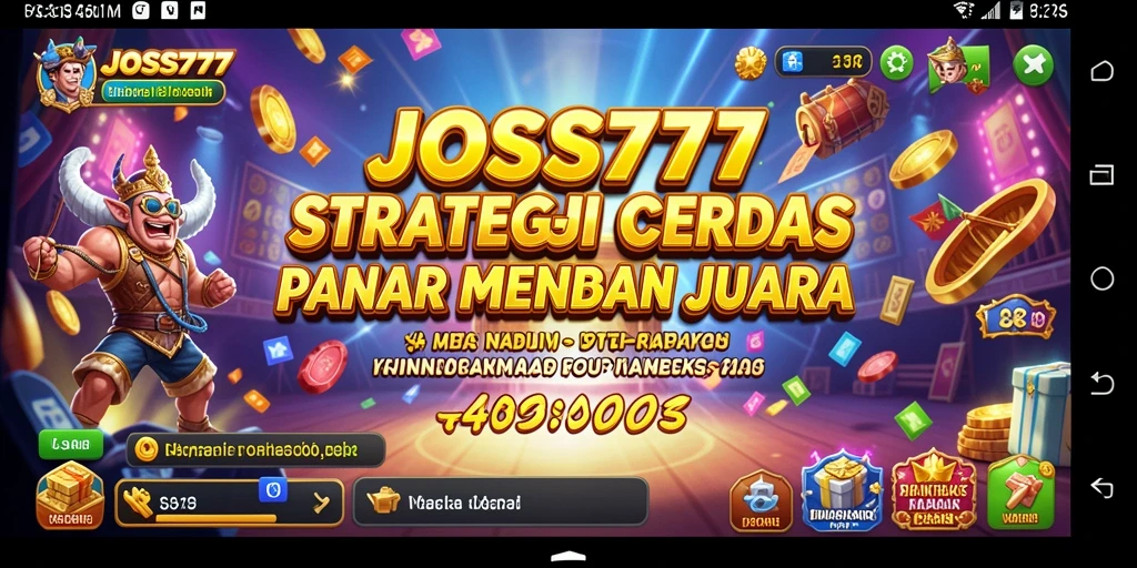 Tangkapan layar menunjukkan pertempuran strategis mendebarkan dalam JOSS777.