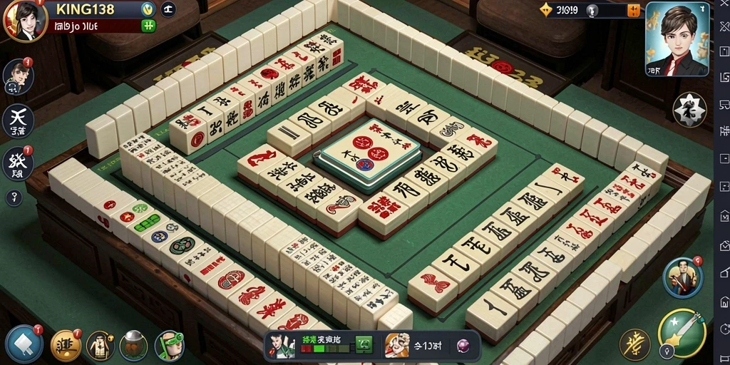 Tampilan gameplay menarik dari KING138 yang menampilkan Mahjong.