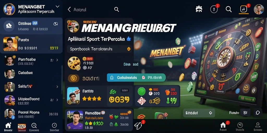 Tampilan gameplay taruhan olahraga di aplikasi MENANGBET.