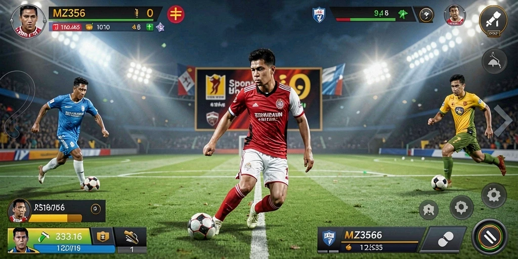 Tampilan gameplay MZ356 yang penuh strategi taruhan olahraga.
