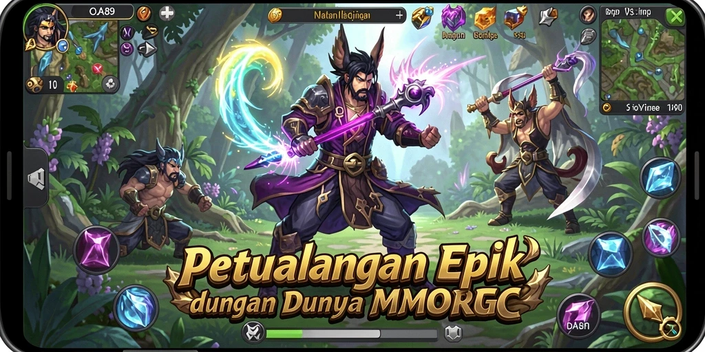 Tampilan gameplay OJA89 yang menampilkan pertarungan epik dan grafis memukau.